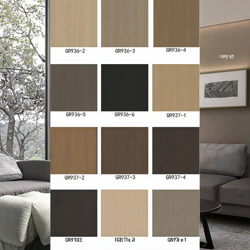 თანამედროვე დიზაინის სტილი PVC დეკორატიული ფილმი